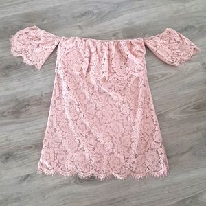 Light pink lace dress size Large by Sugar+Lips
